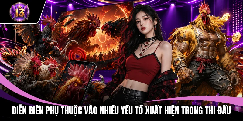 Đá gà H13 3 Diễn biến phụ thuộc vào nhiều yếu tố xuất hiện trong thi đấu